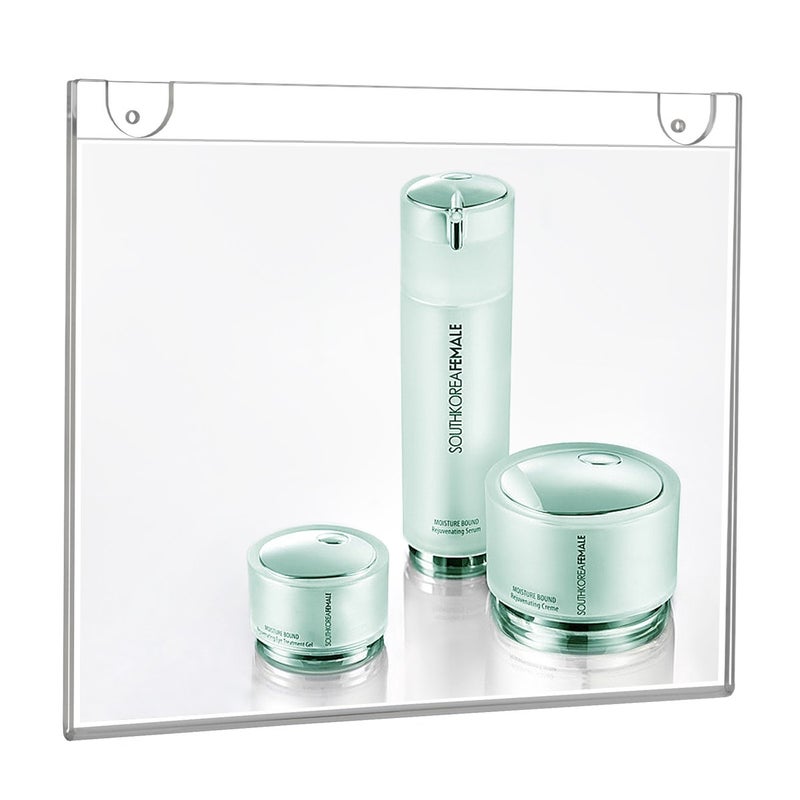 NIUBEE 6 Pack 5x7 Clear Acrylic Sign Holder,Horizontal Wall Mount Sign Holder Plastic Picture Frames for Paper - Image 5
